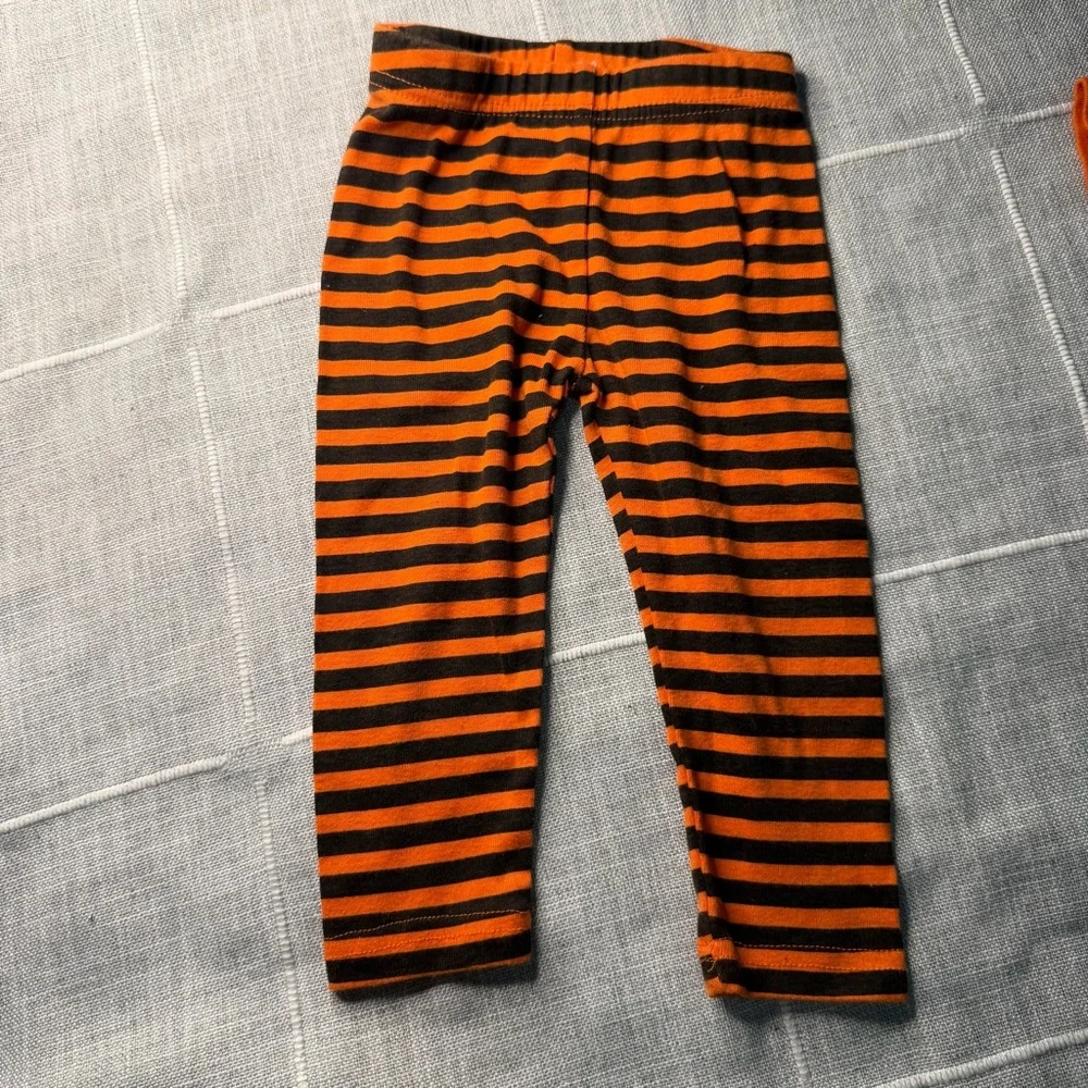 BlueBeri Boulevard 18 Months Halloween Long Sleeve Tutu Top Leggings Set Glitter